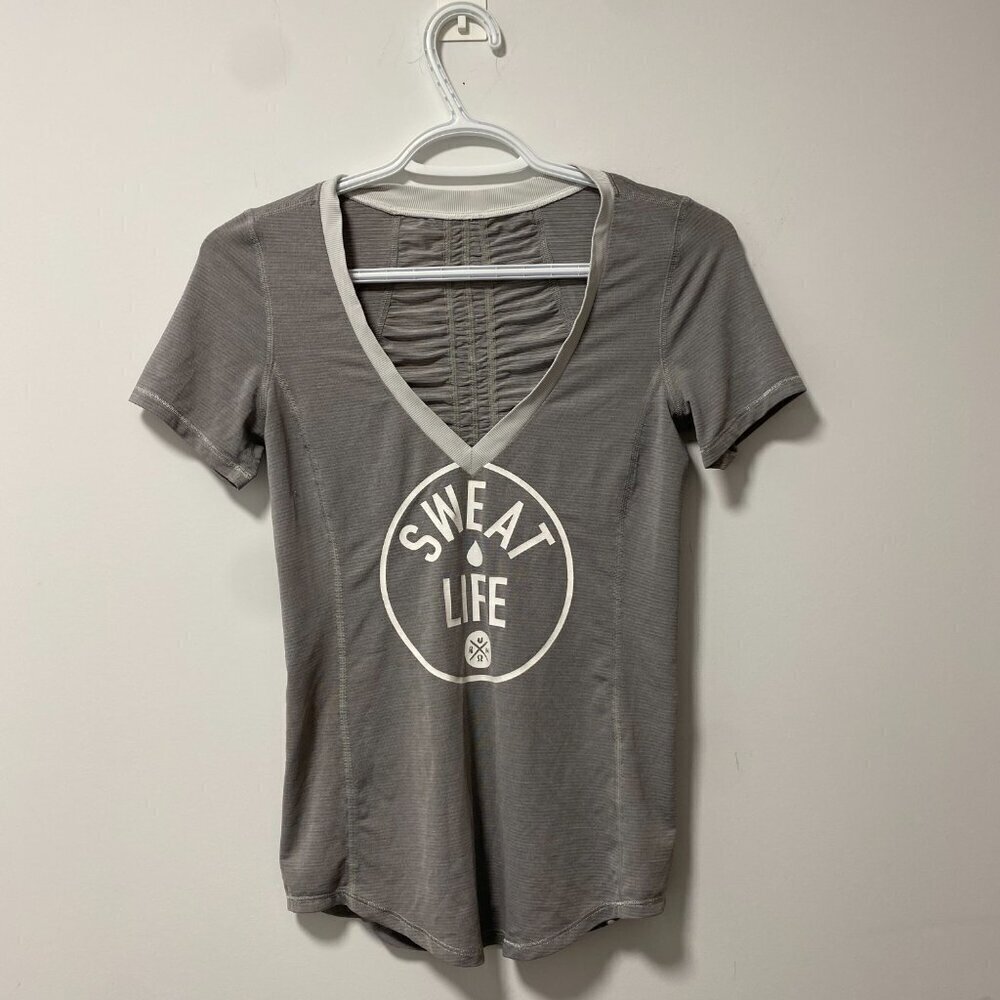 Sweatlife Lululemon Tee — Grey Graphic “Sweatlife” / Women’s - Size S - Picture 3 of 5